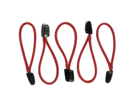 HSP Seats Paracord Zipper Pulls w/ Plastic Grip Pack of 5 Red